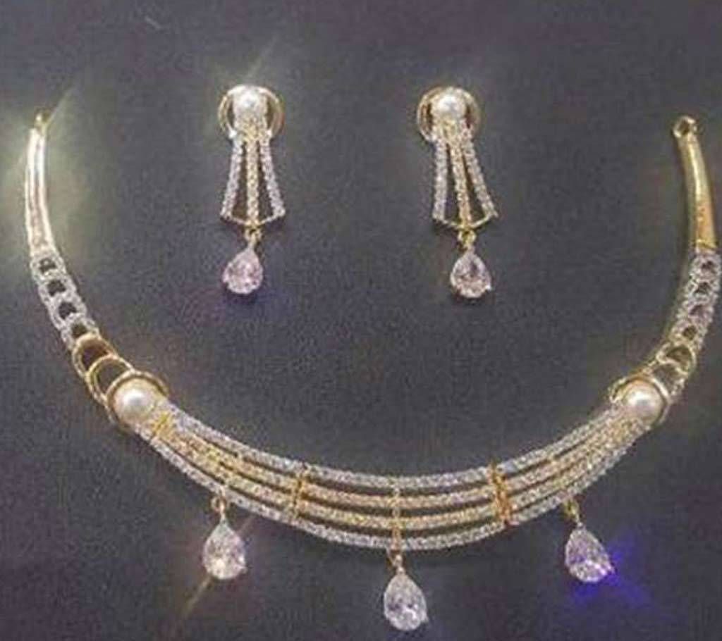 Diamond Cut Gold Plated Necklace Set