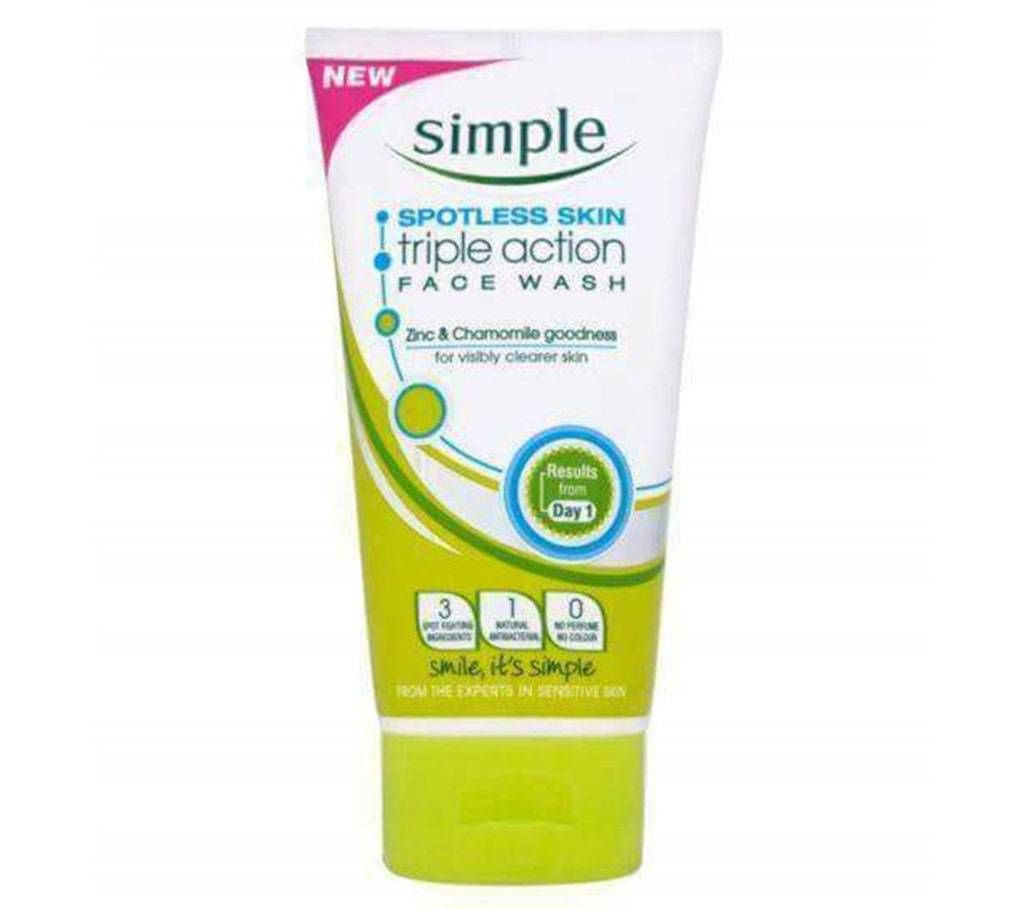 Simple Triple action facewash (UK)