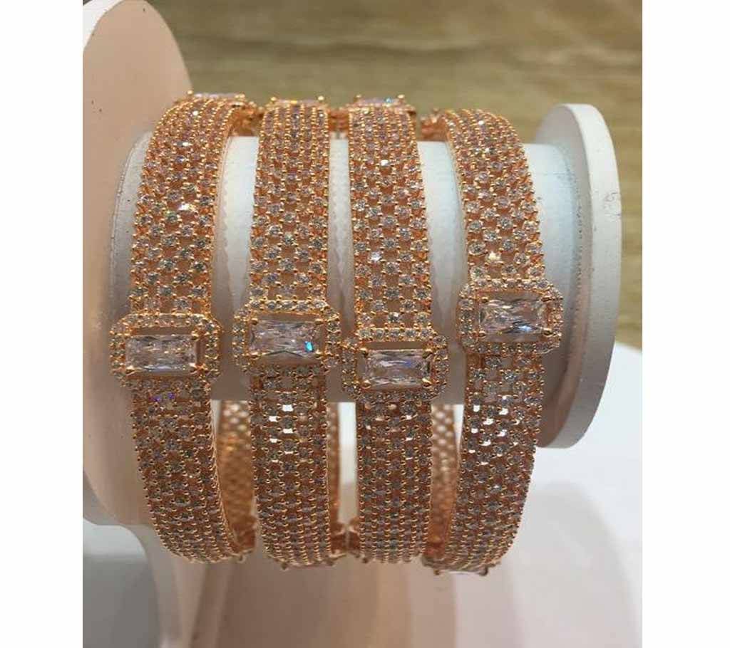 Diamond Cut Stone Crafted Bangles 