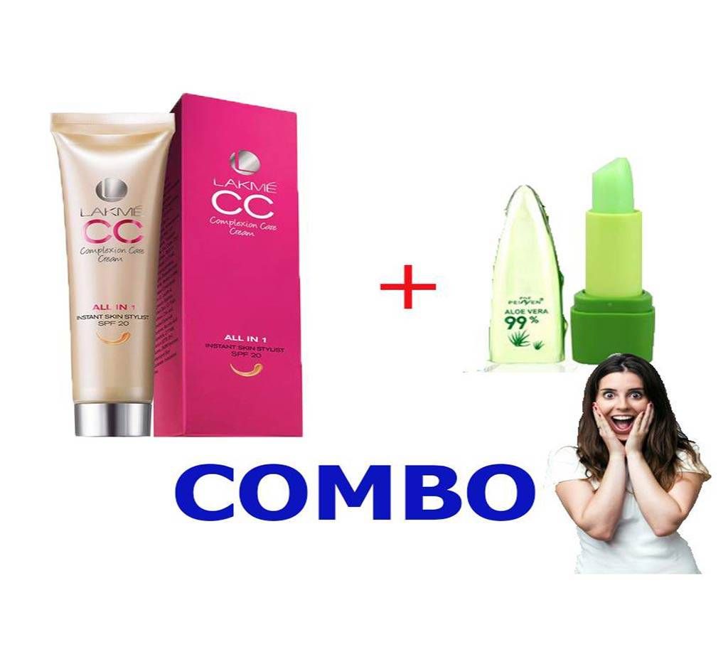 Lakme 9 to 5 Complexion Care Cream With lip gloss (Combo) China