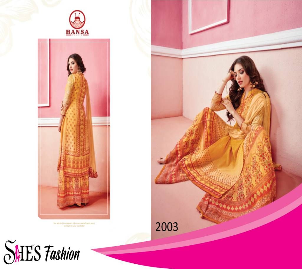 Semi-Stitched Georgette Aari Work Three Piece