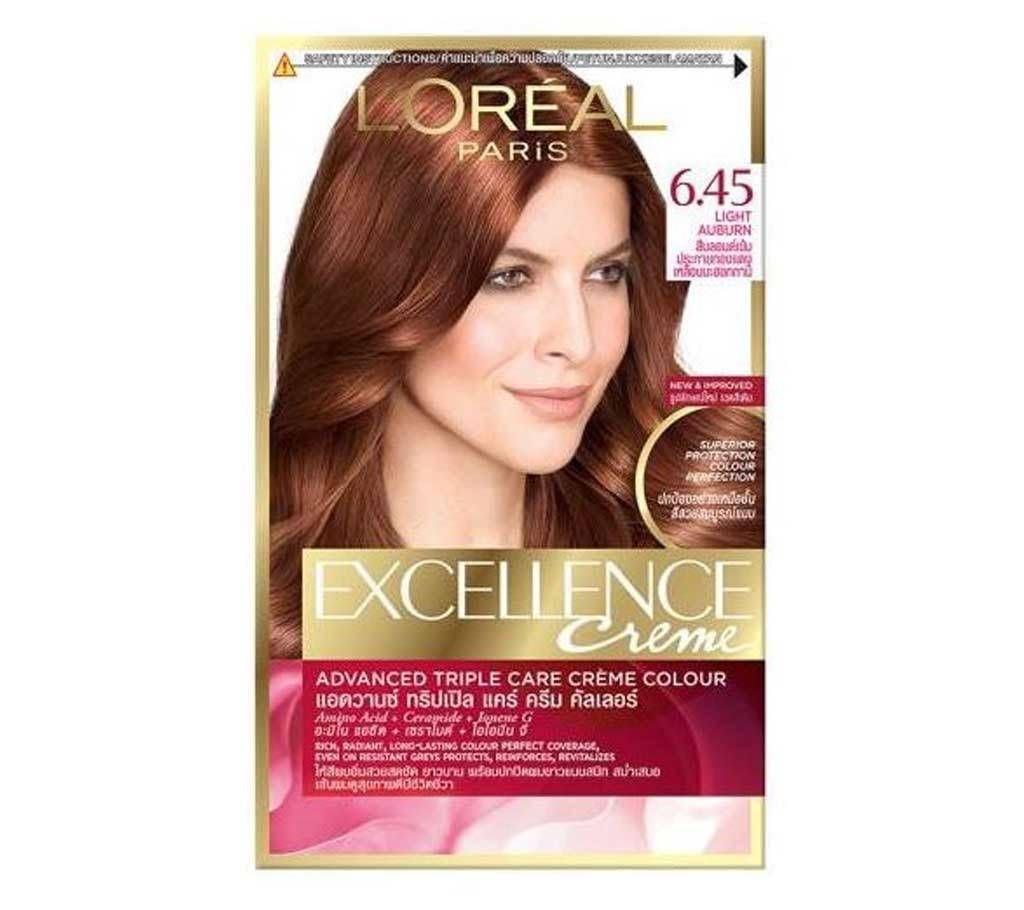 Loreal Paris 6.45 light Auburn hair colour (France)