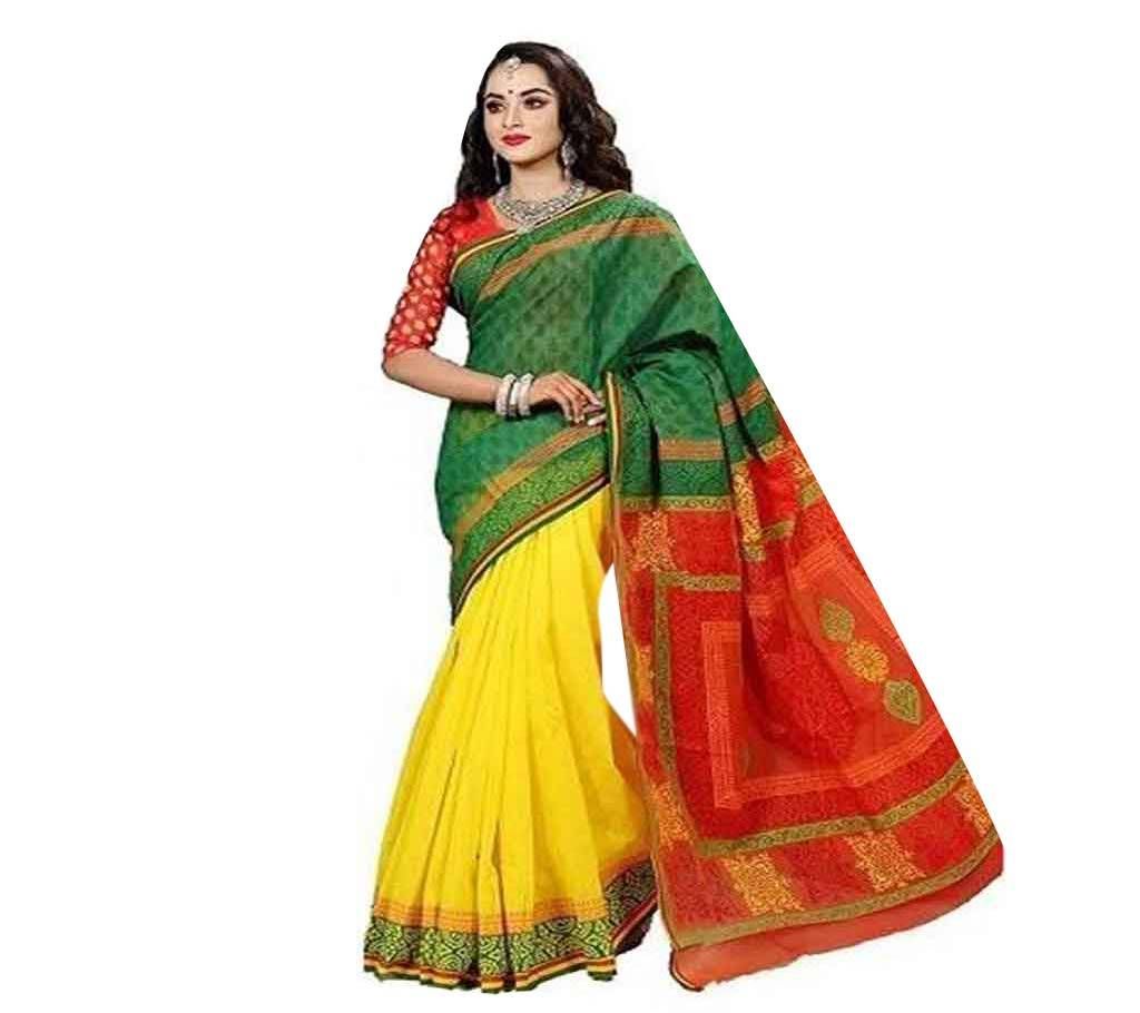 Pure Cotton Saree With Hand Print