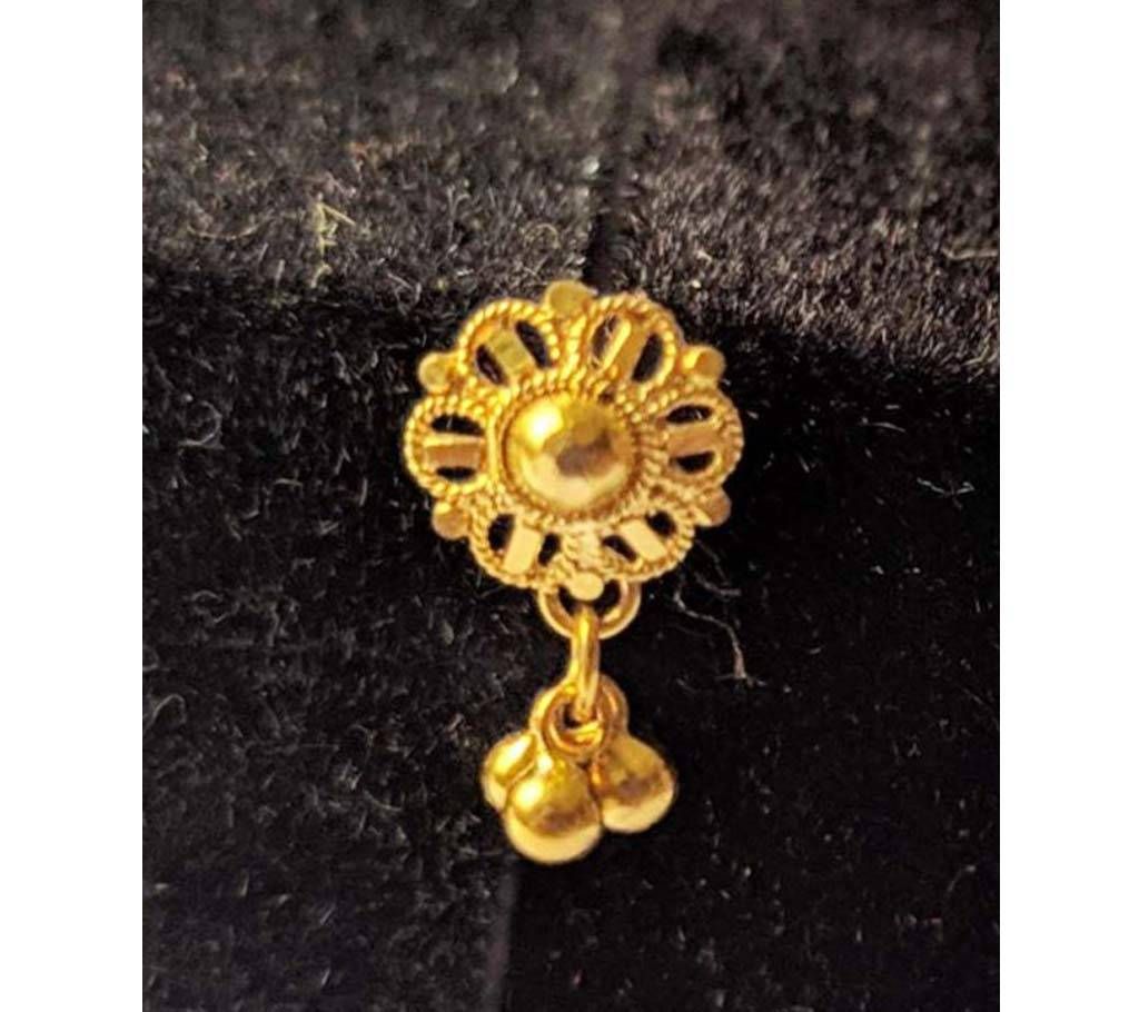 18 Caret Bangla Nose Pin
