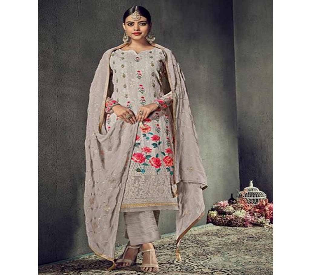 Hansa Print Husna Lakhnavi - 1002 - Olive Ash
