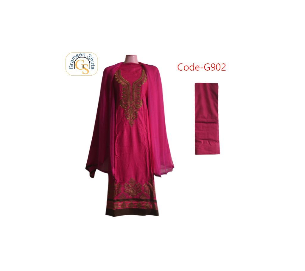 Semi Stitched Cotton Salwar Kameez