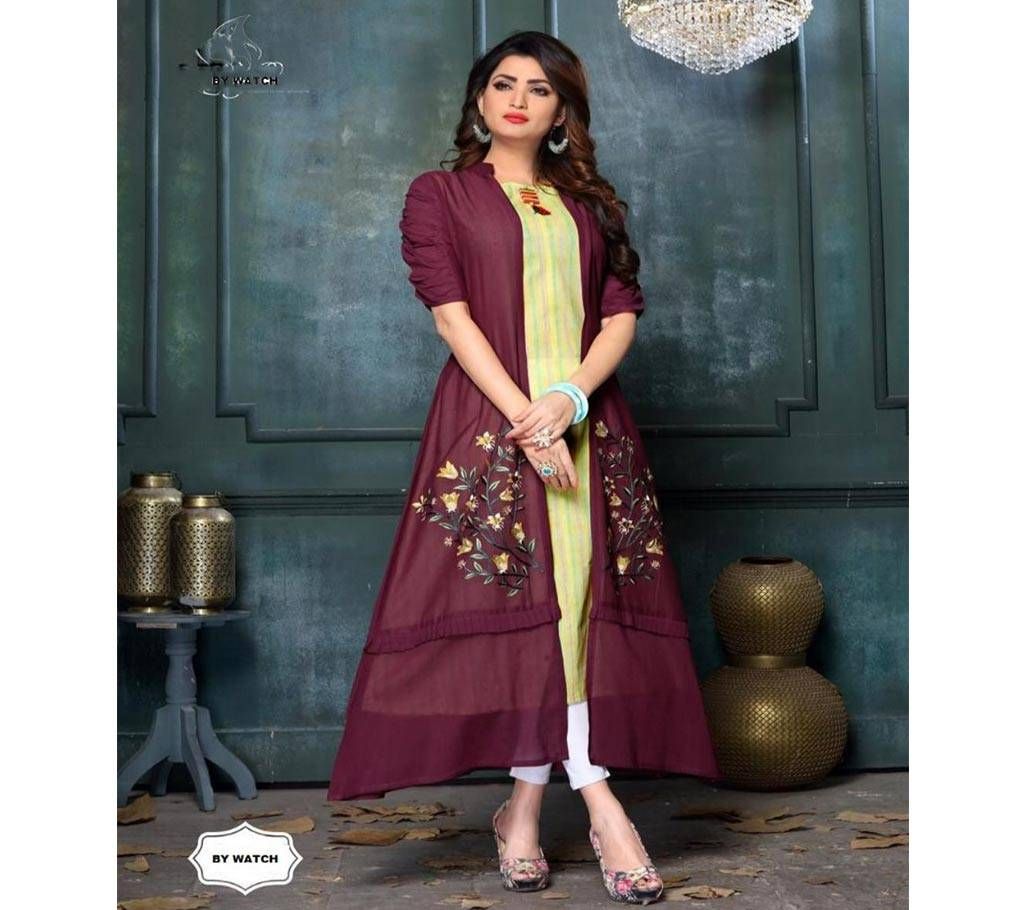 Stitched NX South Cotton Stripes Kurti 