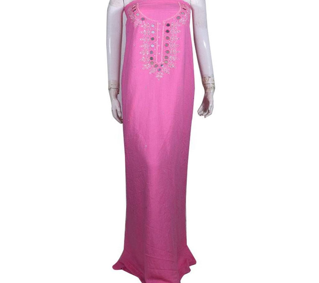 Unstitched Cotton Karchupi Work Kameez