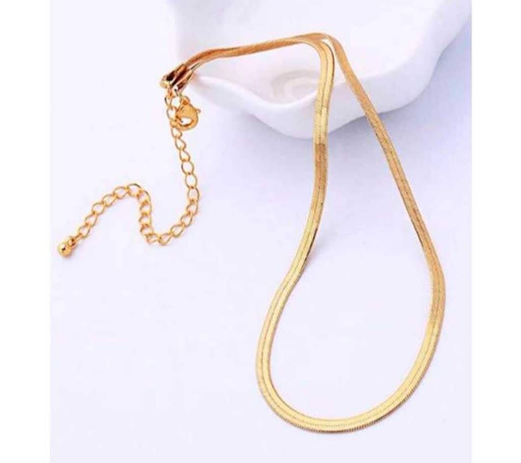 Classic Luxury Gold Color Alloy Snake Chain  Necklaces