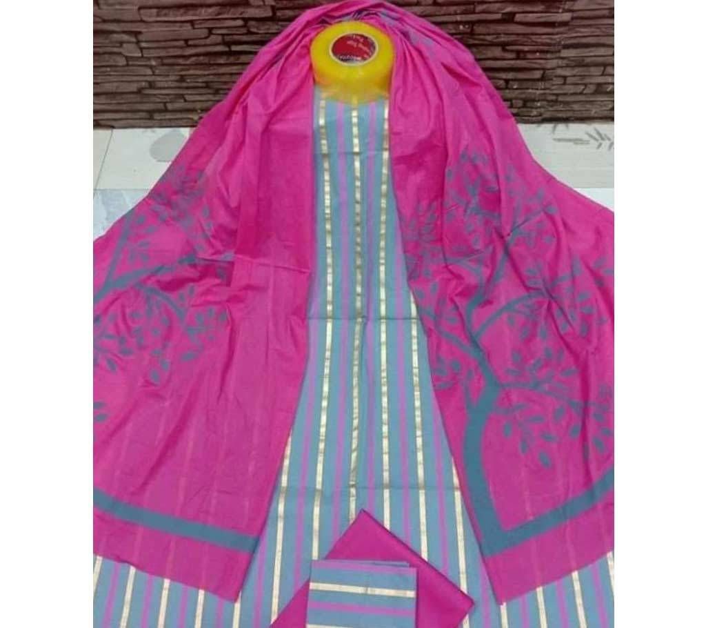 Unstitched Joypuri Skin Print Three Piece 