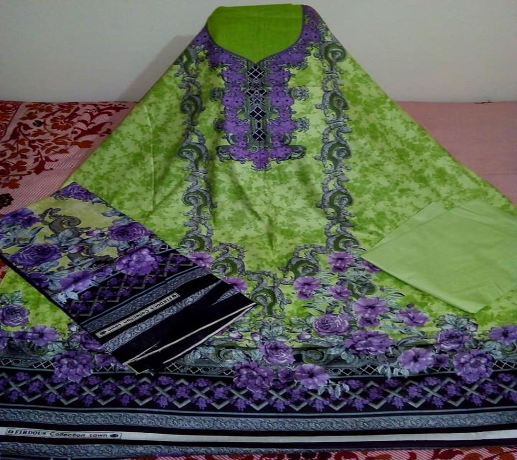 Print Cotton Three Piece .0