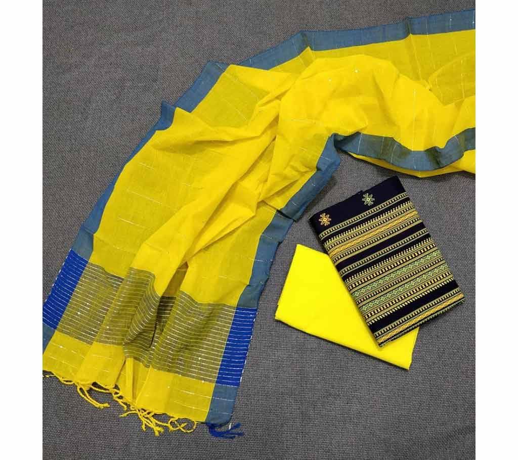 Homemade Tat Original Cotton Multi Color Deshi Shalwar Kameez-030