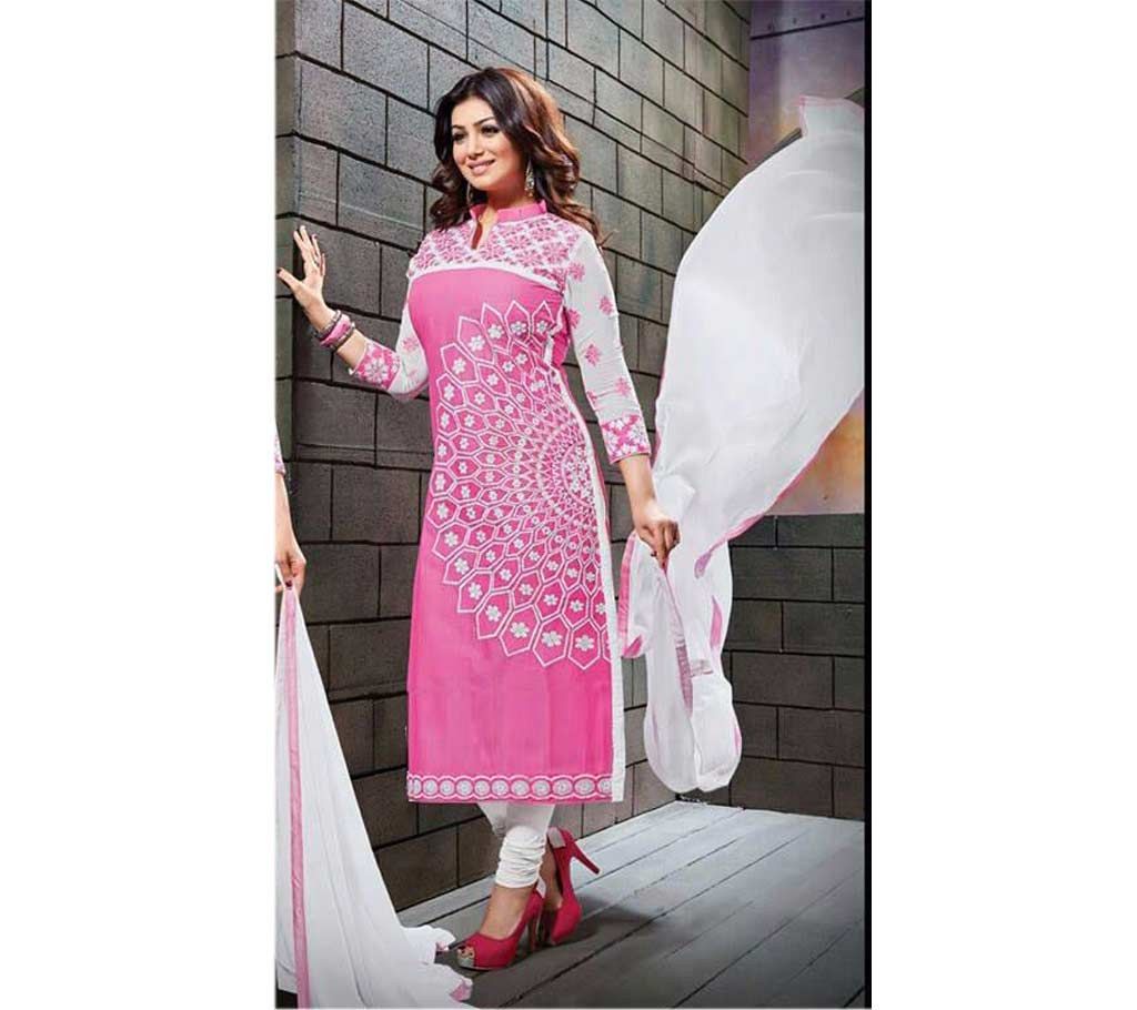 Block printed unstitched replica three piece