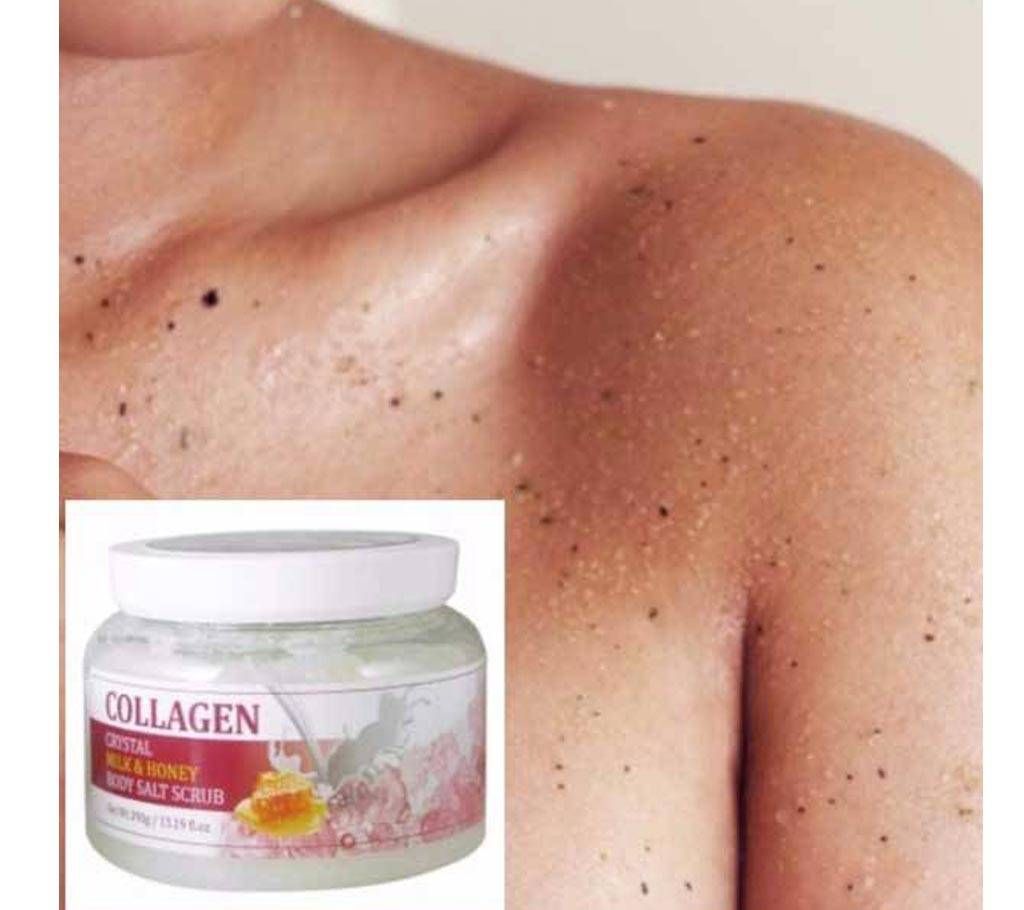 Collagen Crystal Milk & Honey Body Salt Scrub