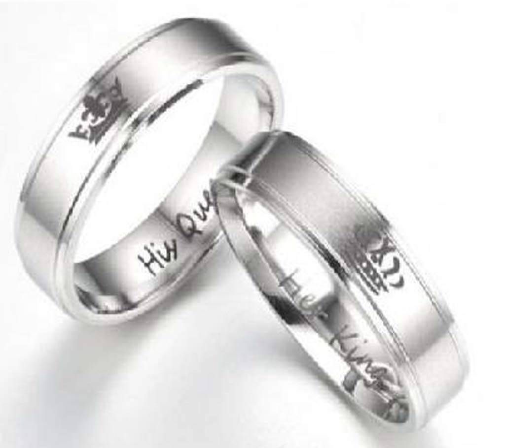 KING QUEEN Couple Stone Finger Ring