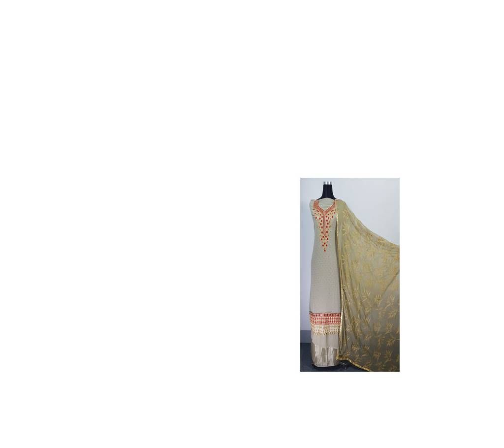 Indian: Georgette Kashmiri Stone work Inner Senton - 3 pieces