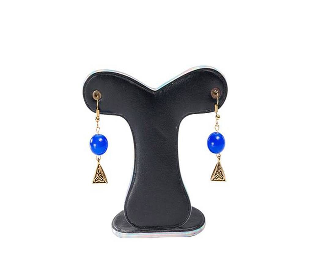 Blue Color Artificial Pearl Earring