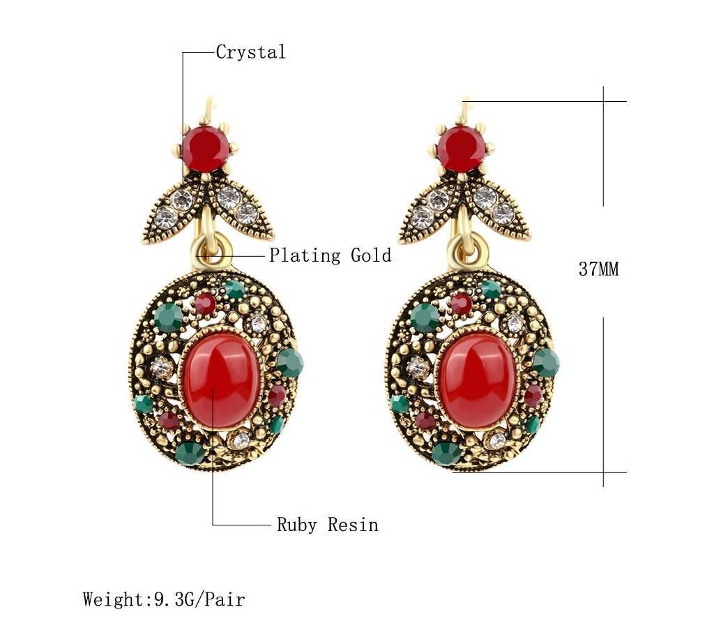 Indian Gold Statement Earrings