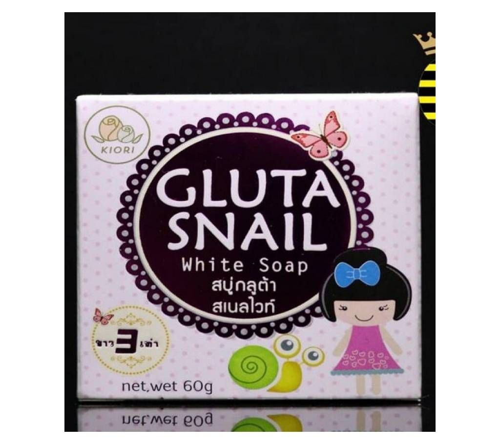 Gluta Snail white Soap whitening smooth skin Sensitive Face Body healthy 60g Thailand