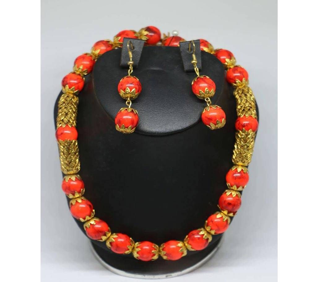 Golden and Orange necklace set