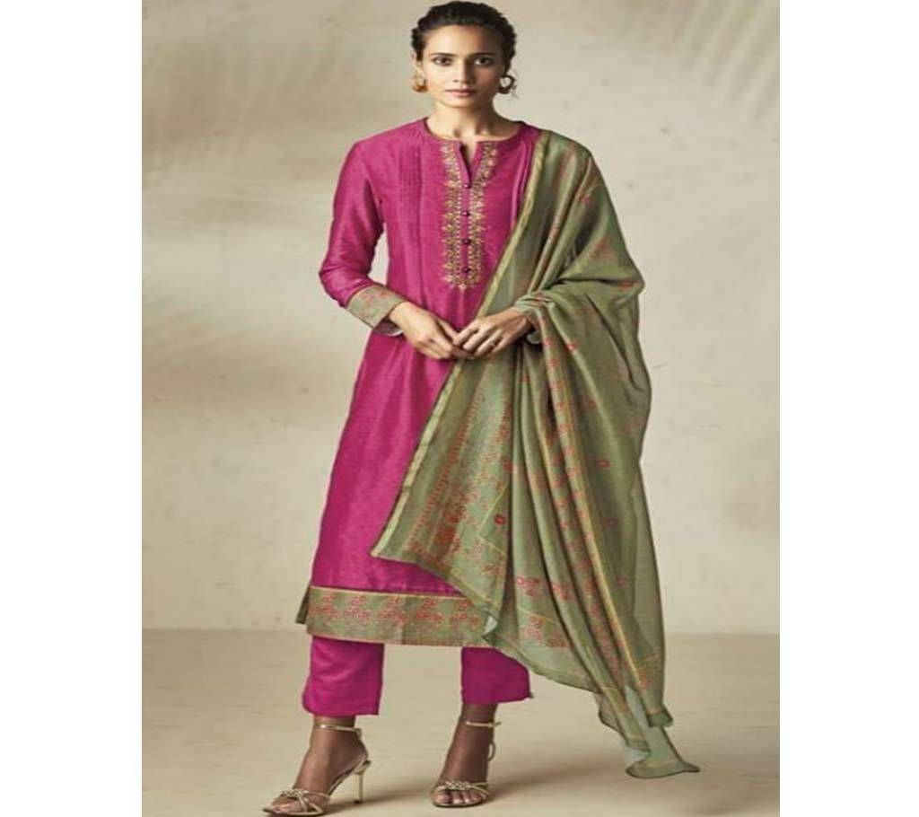 Sarg Posheeda -120 Unstitched Silk Suit