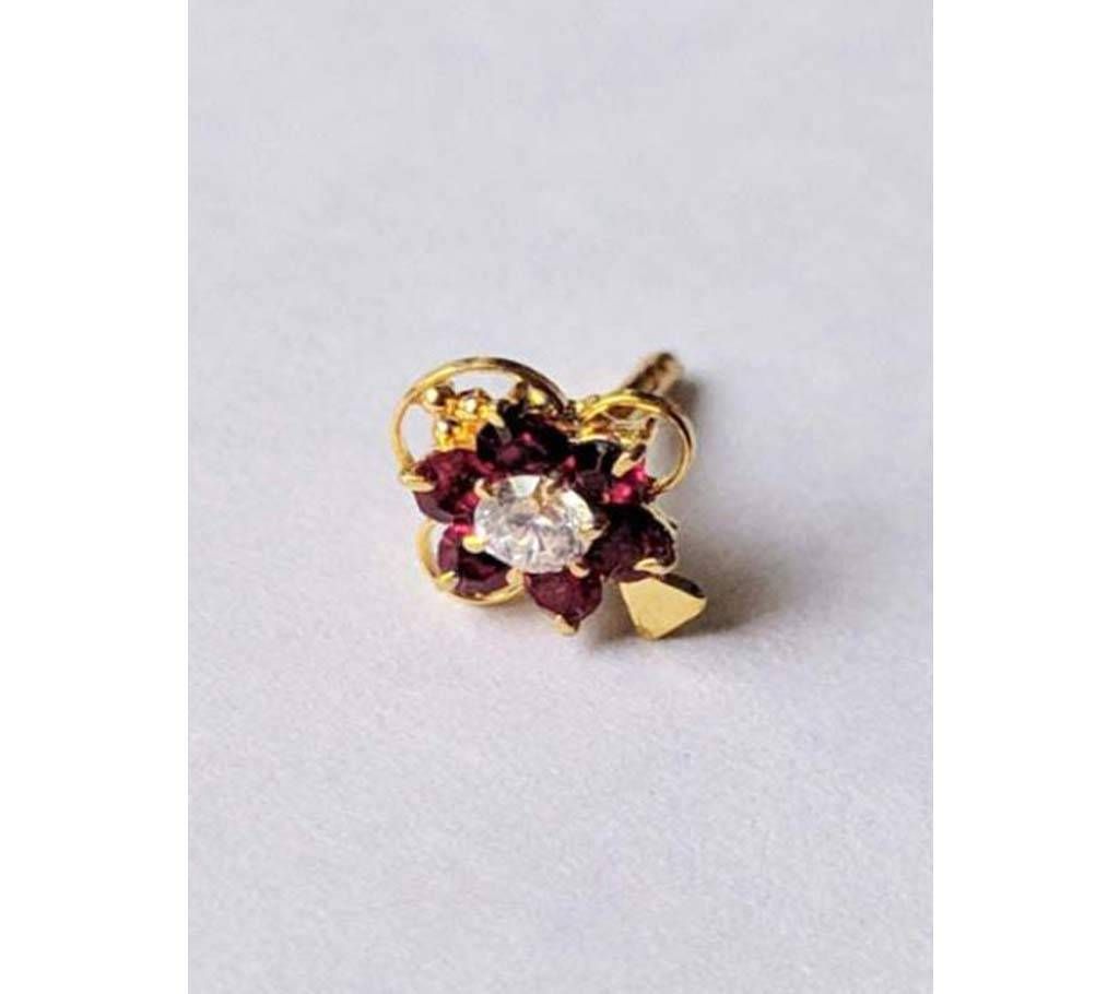 18K Zircon Stone Nose Pin