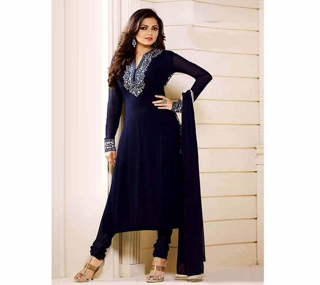 Unstitched Block Print Cotton Three piece (replica)