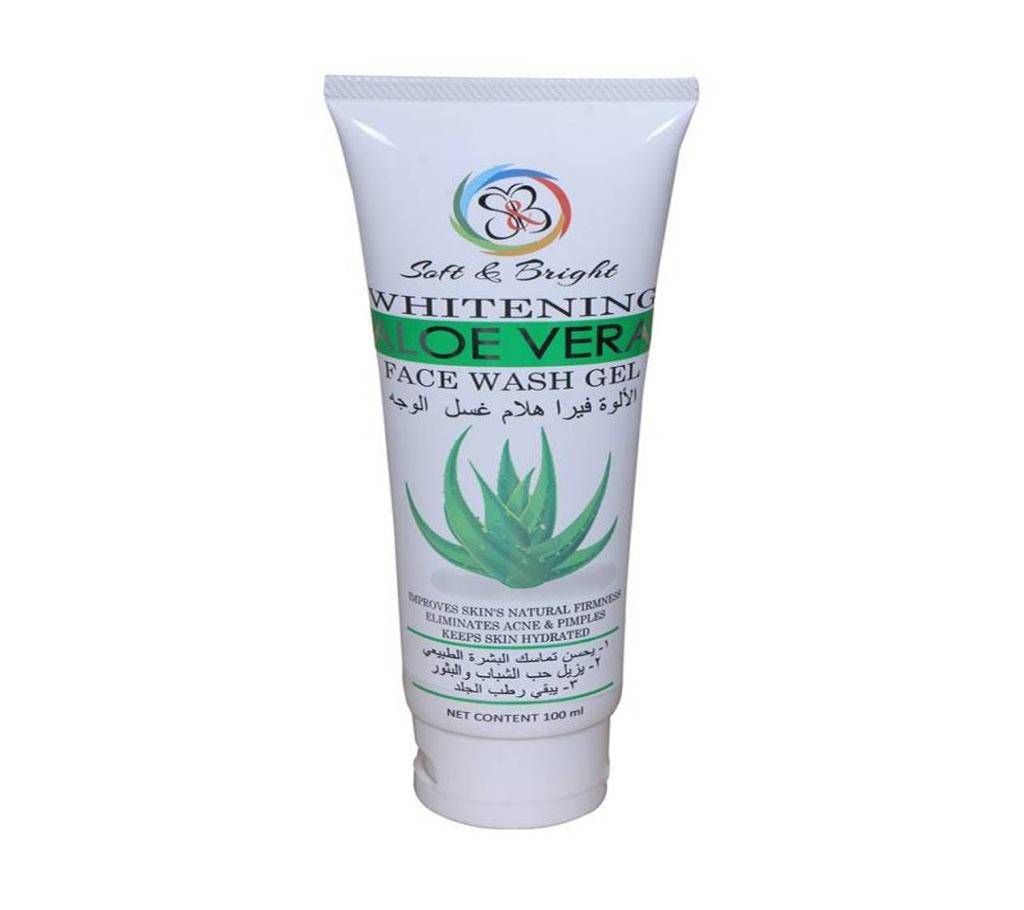 SOFT & BRIGHT WHITENING FACE WASH ALOE VERA (GEL)  100ml Thiland