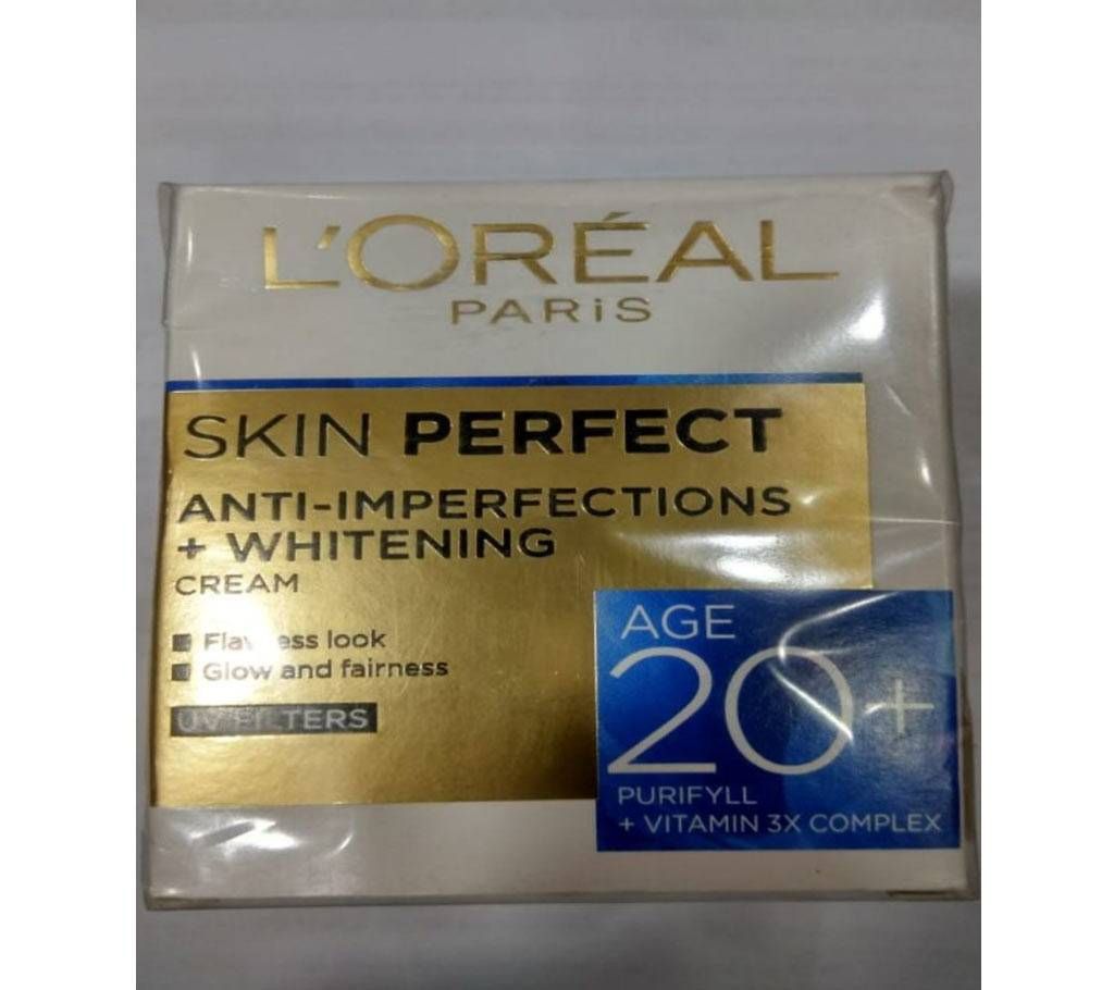 Loreal skin perfect 20+ anti imperfections whitening cream 50 gm India