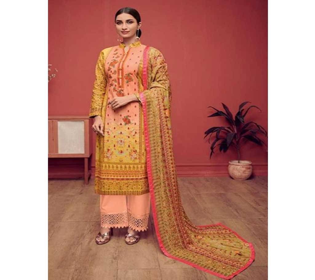 Unstitched Mumtaz Nazm Presents 3 Pcs - 1002 - SST