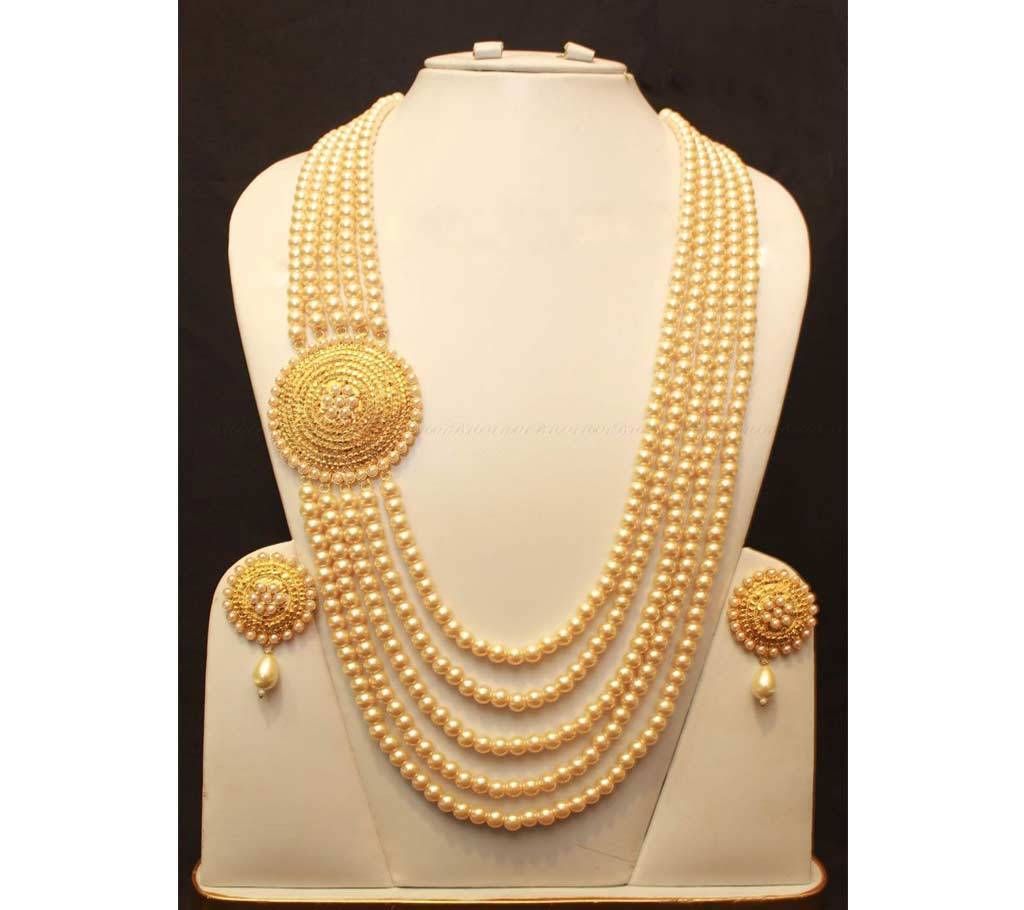 Gold Plated Lohor Pearl Necklace Jewelry