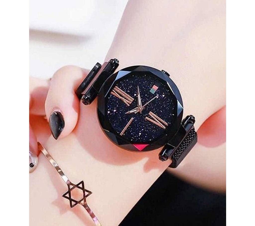 Dior High Quality Magnet Analog Watch for Women  Black 03  SKA