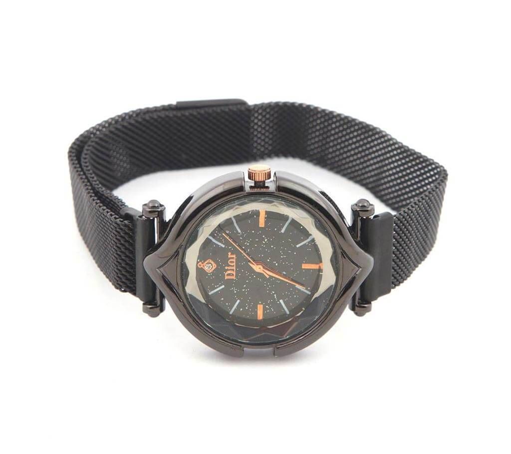 Women Watch Stainless Steel Magnetic Absorbing Analog Quartz Wristwatch