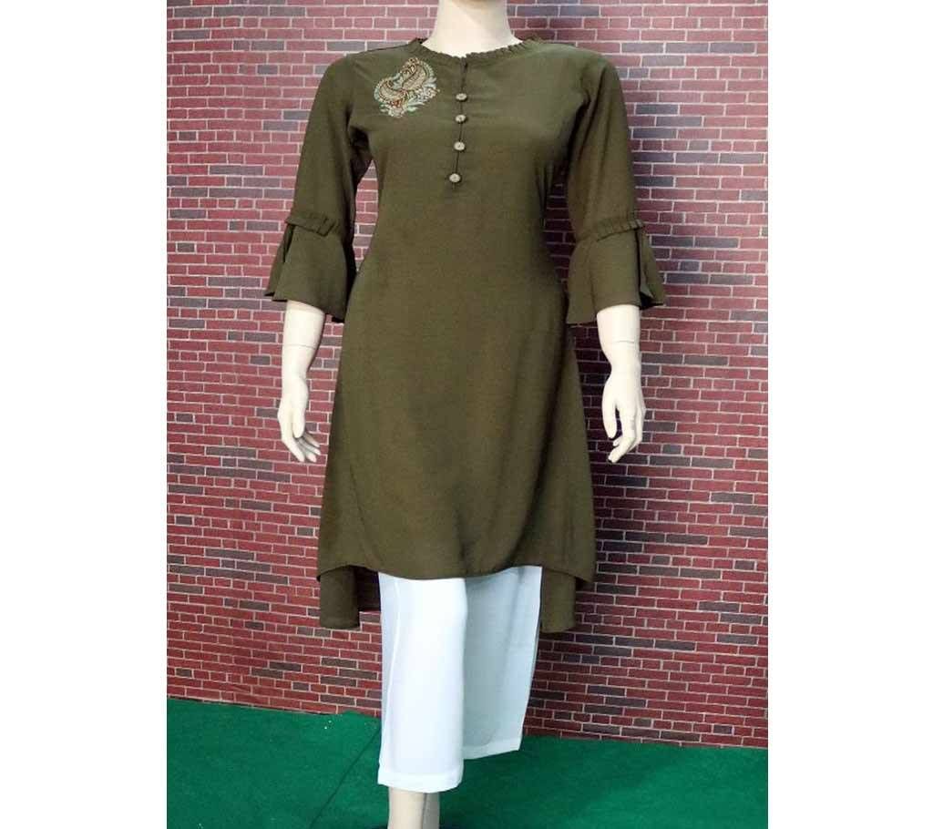 Full Sleeve Diamond Georgette Tops For Woman