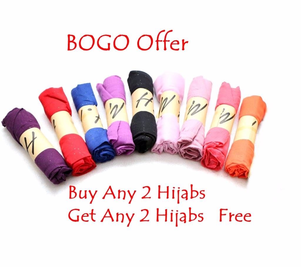 H&M Cotton Glitter Hijab - Buy 2 Get 2 Free 