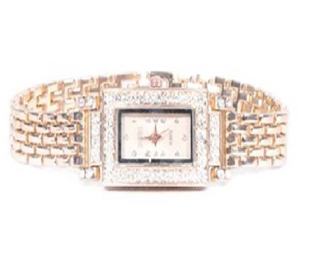 Gold Stainless Steel Analogue Watch for Women
