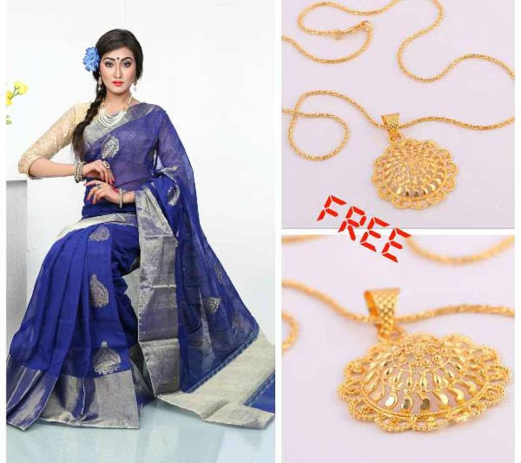 silk jori chapai sharee with pendant free 