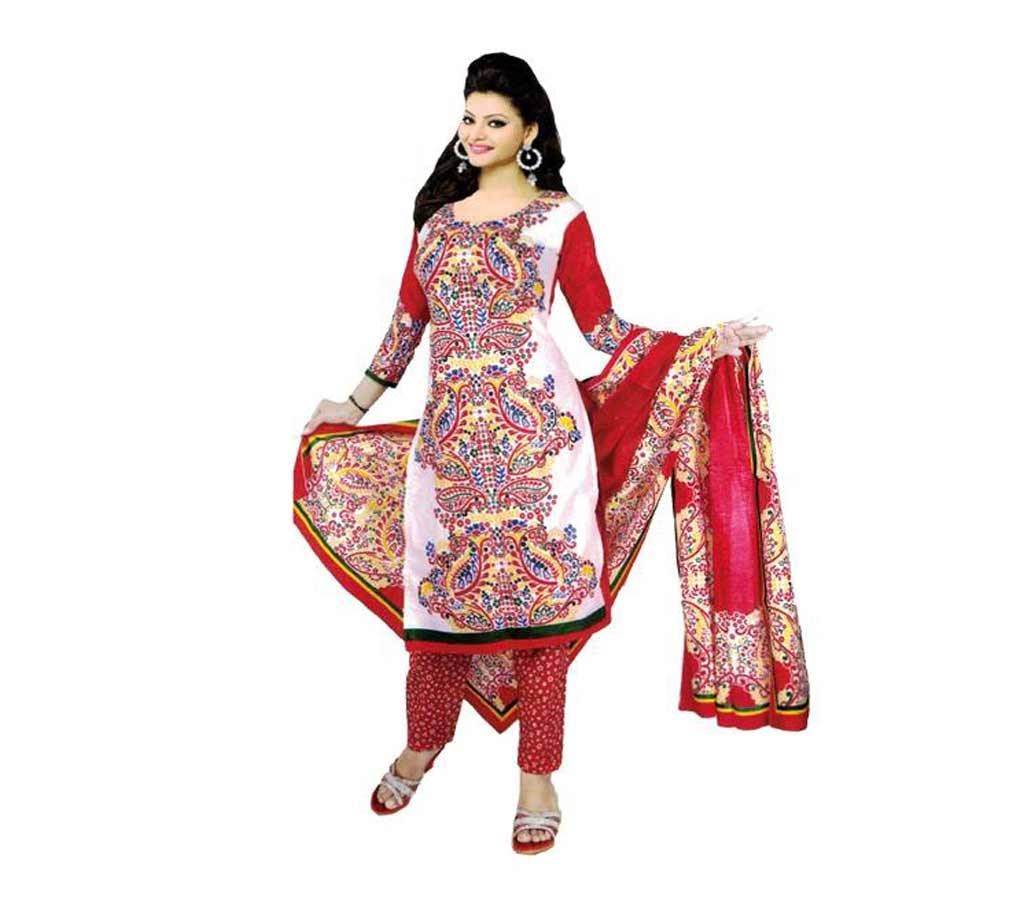 Boishakhi Unstitched Printed Cotton Three pcs