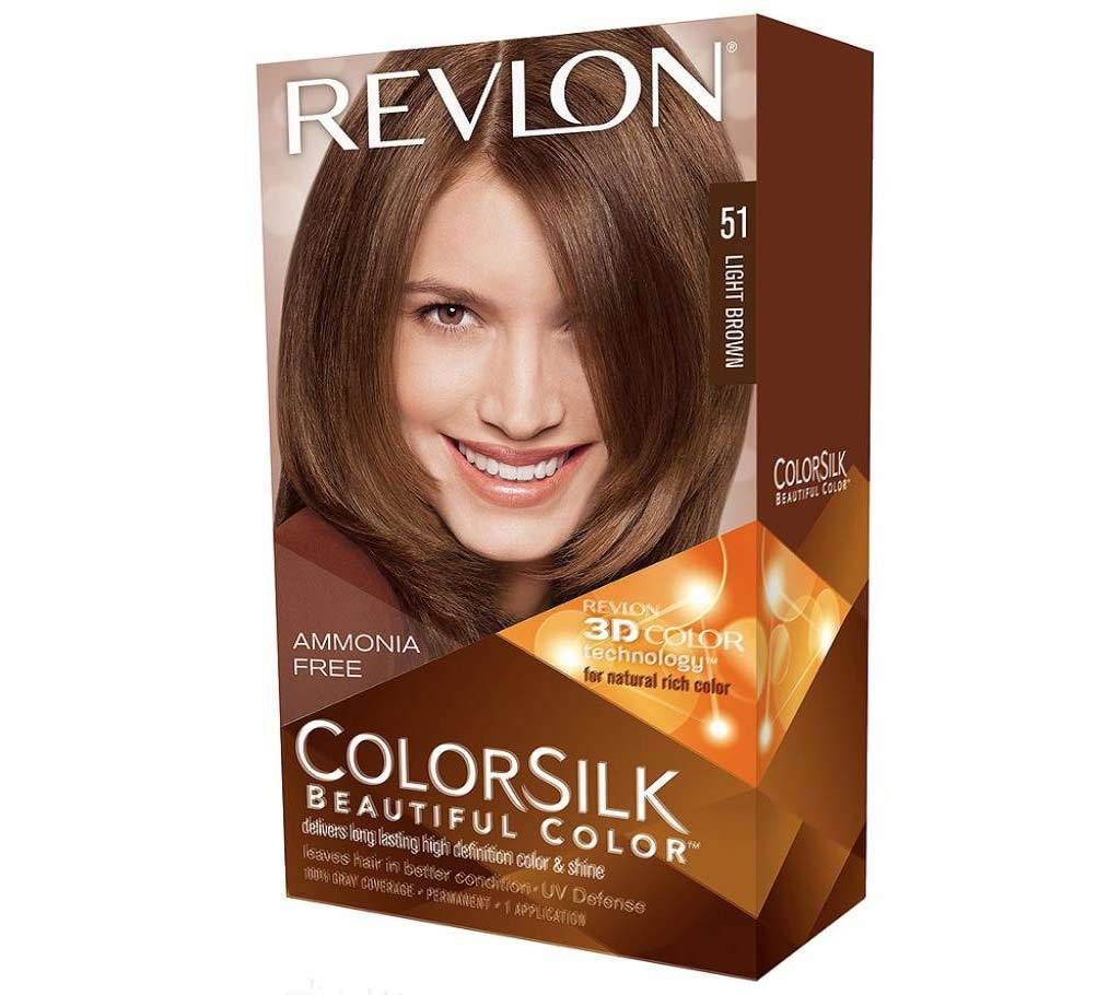 Revlon ColorSilk Beautiful hair Color 51 Light Brown USA 