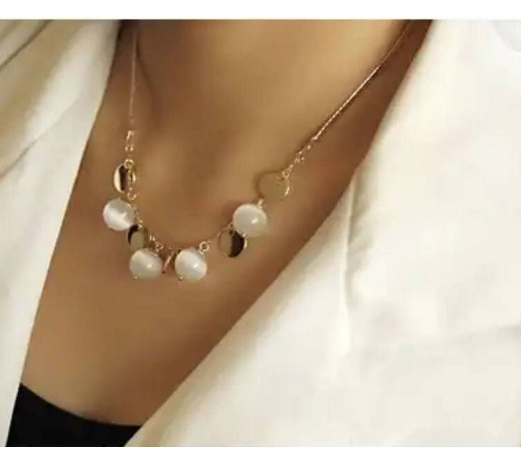 Chia Fashion Trendy Opal Round Necklace (by Pink Point - CHIA82)