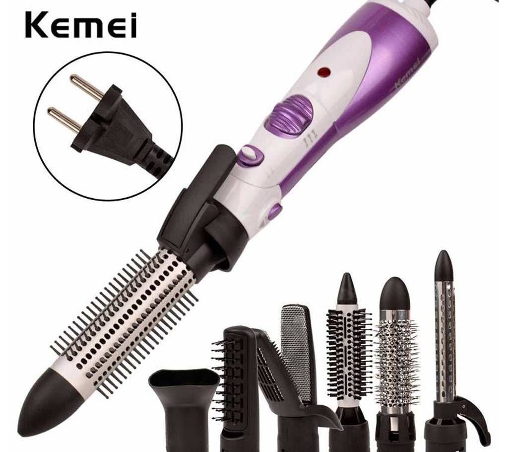 Kemei KM-585 Multifunction Hair Dryer Anion Straight Hair Curlers Large Pear Head Splint Hair Styling