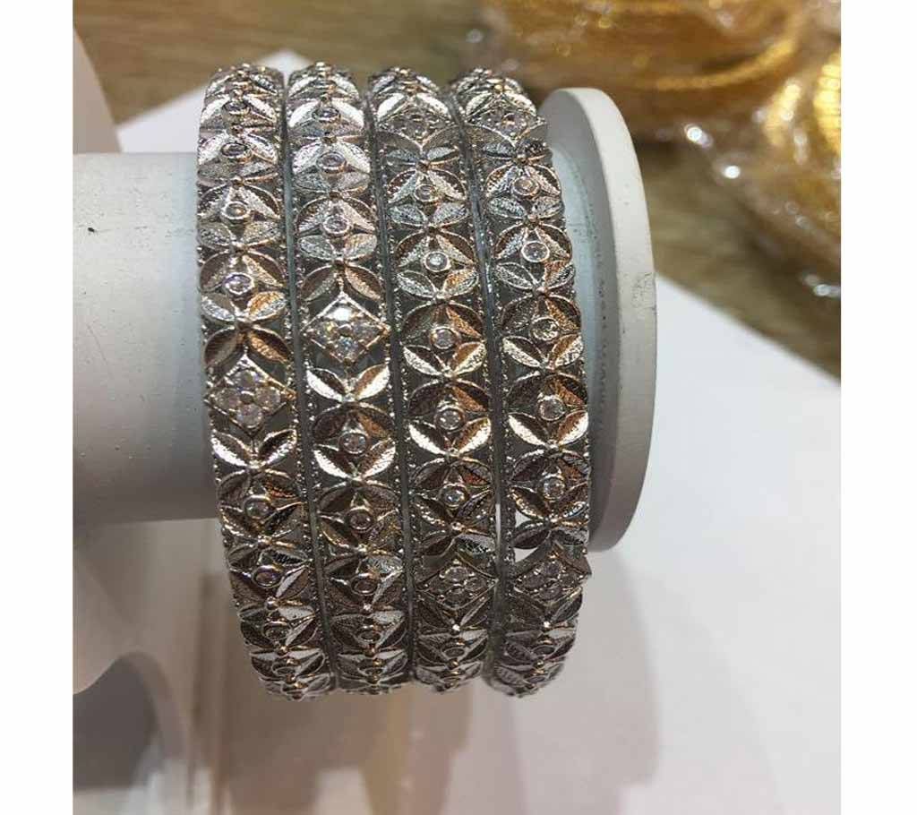 Daimond Cut Stone Crafted Bangles 