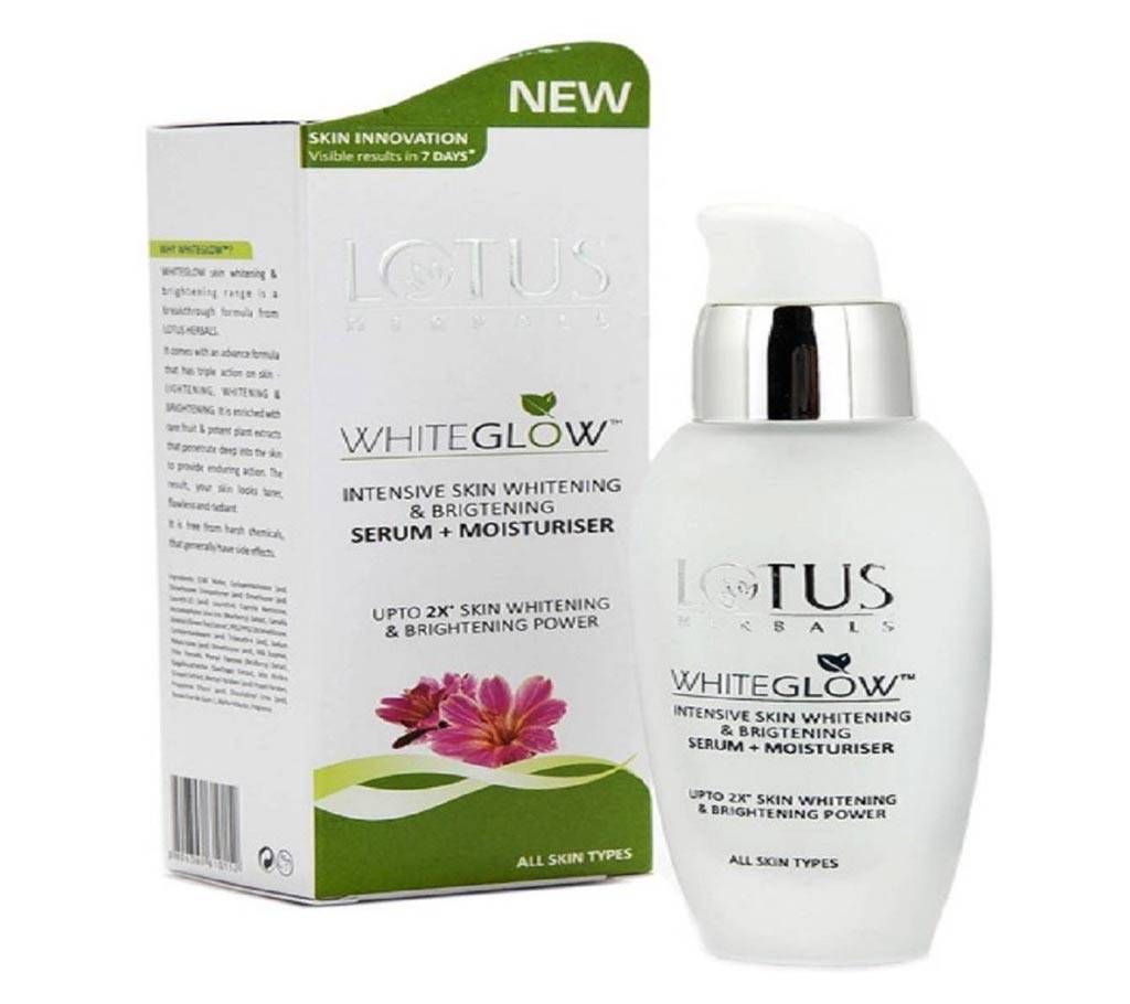Lotus Herbals White Glow Intensive Skin Serum+ Moisturizer 30ml india