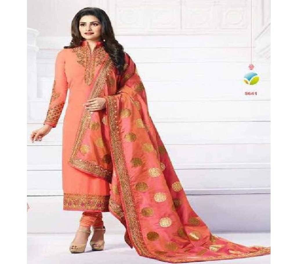 Semi-stitched Embroidery Georgette Salwar Kameez - Copy
