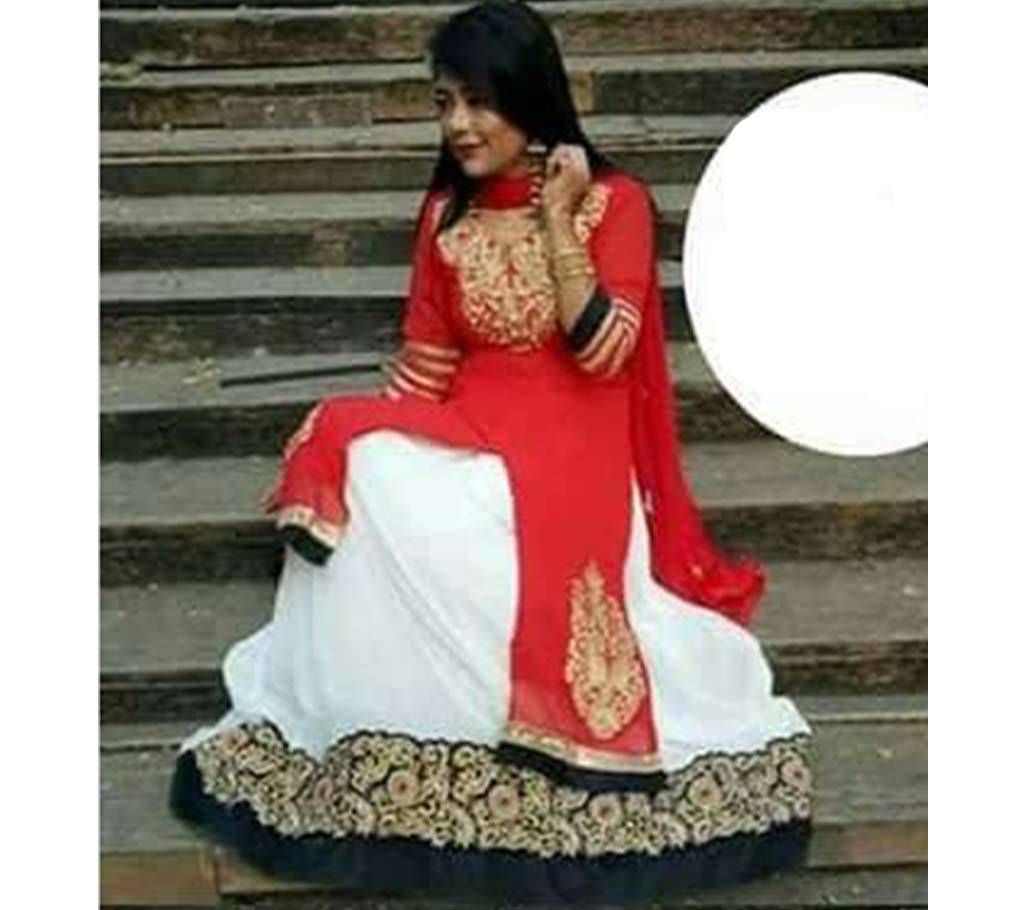 Sharara Unstitched Georgette Gown 