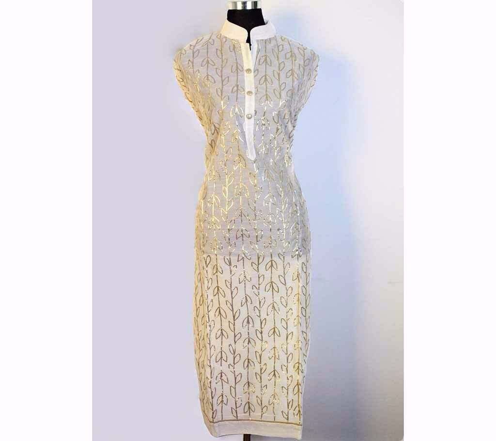 Indian Unstitched Organza Tissue Kurti
