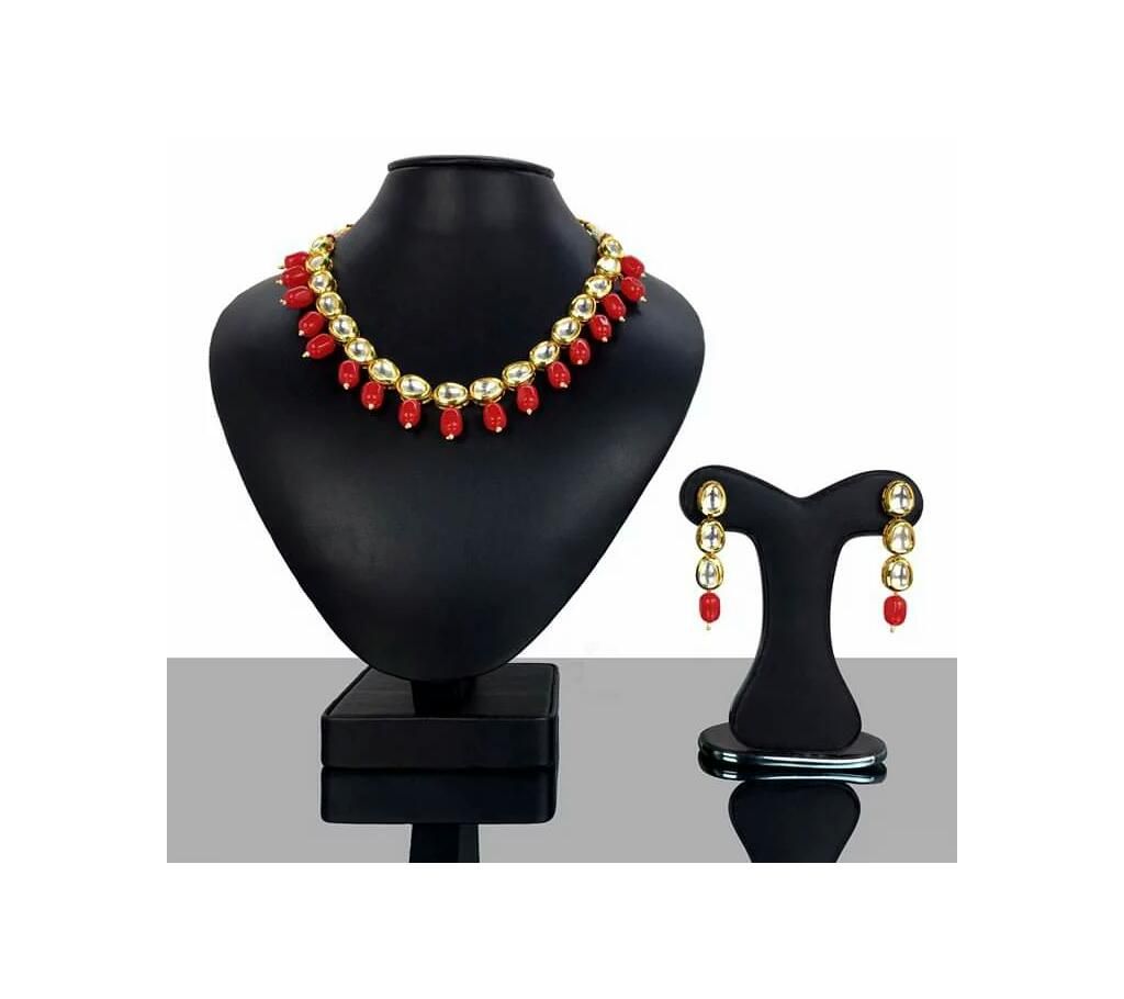 Minakari kundan necklace & earring set