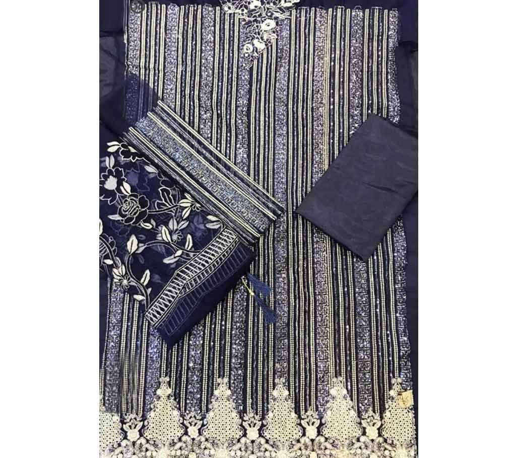 Shree Fabs Sana Safinaz Gold collection VOL 2 2129 Unstitched Thre Piece - Copy