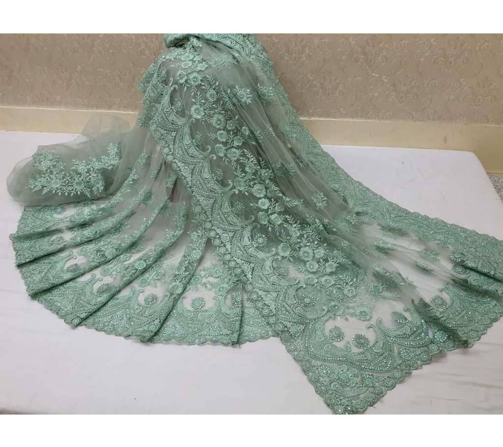 Gorgeous Party Saree- 08 Celadon Paste Color