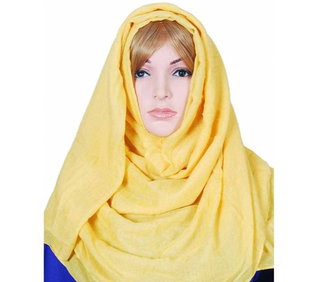 Solid Cotton Hijab for Women